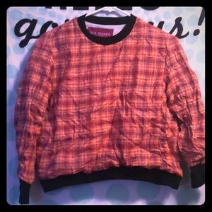 Orange plaid long sleeve
